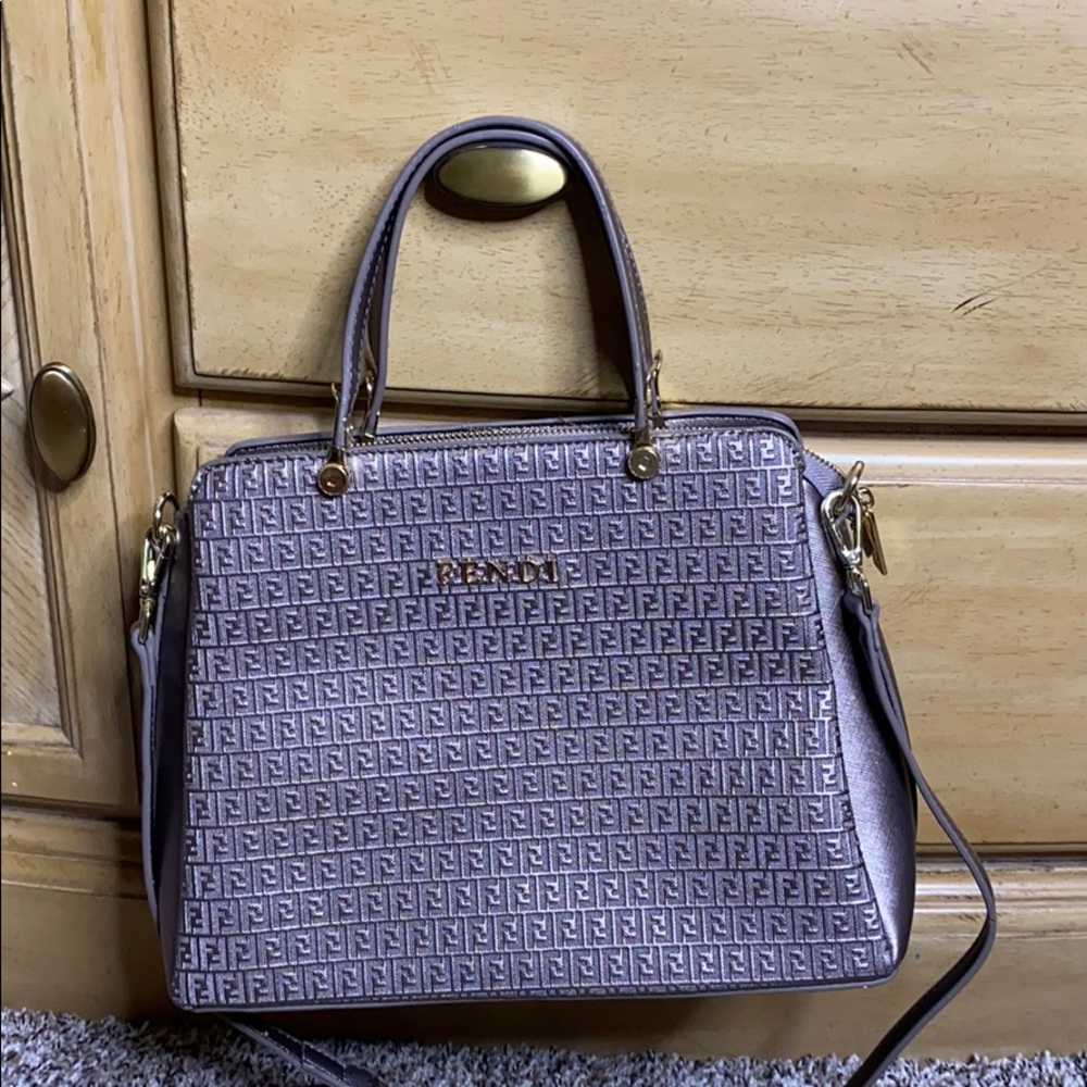 Cute metallic bronze / gunmetal purse brand new